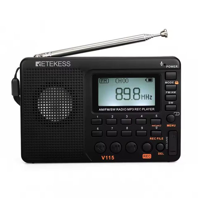 Imagen de la oferta: RETEKESS V115 Radio FM AM SW Radios portátiles Baterías de radio recargables Múltiples bandas Grabador USB Altavoz para personas mayores TX32 radio portátil pequeña