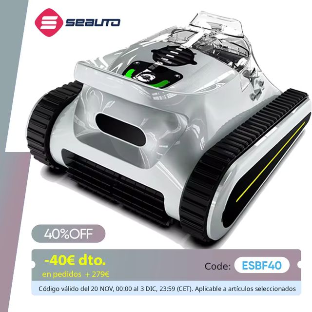 Imagen de la oferta: Seauto-aspiradora robótica para piscina, Robot de escalada en pared, limpiador automático de piscina, adecuado para paredes y suelos de 2000 pies cuadrados