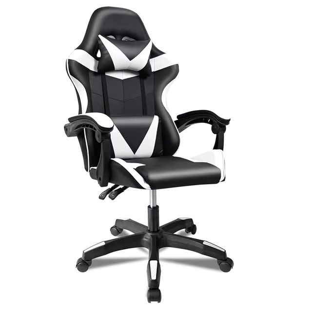 Imagen de la oferta: T-Lovendo - Silla Gaming con Cojín Lumbar y Cervical, Ergonómica, Regulable en Altura y Reclinable