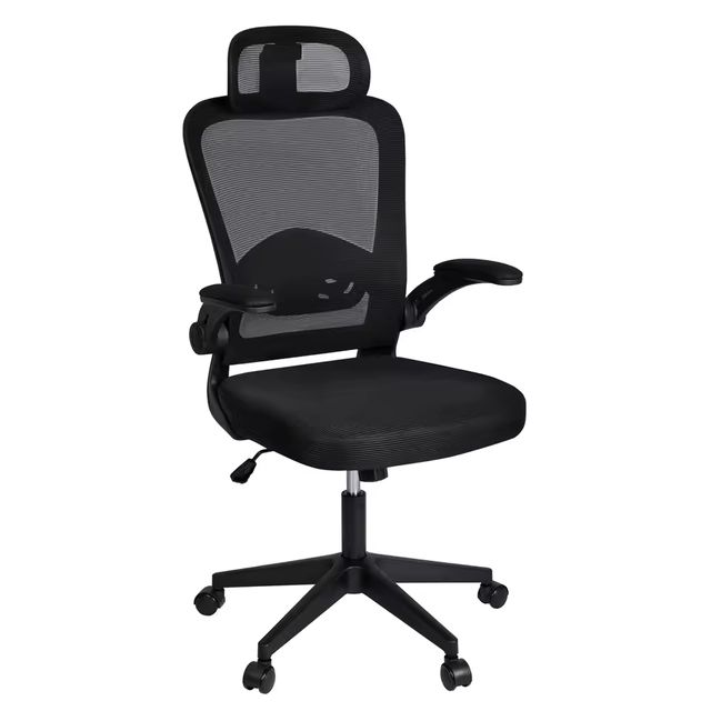 Imagen de la oferta: T-lovendo - Silla de Oficina Ergonómica y Giratoria con Ruedas - Modelo Ejecutiva - Malla Transpirable - Reposacabezas y Apoyabrazos Ajustables - Soporte Lumbar para Oficina y Casa