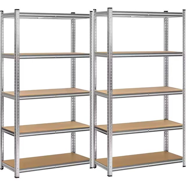 Imagen de la oferta: T-LoVendo Estantería Metálica Almacenaje 2X Unidades | 180x90x40cm | 5 Baldas Ajustables Modulares | Acero Galvanizado Alta Resistencia | Gran Capacidad de Carga | Ideal Garaje | Trastero | Despensa | Oficina
