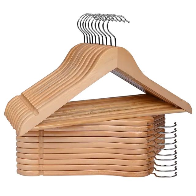 Imagen de la oferta: T-Lovendo - Juego de 20 Perchas de Madera Maciza