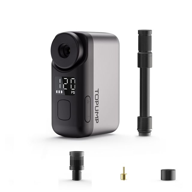 Imagen de la oferta: TOPUMP TB2 PRO Mini bomba eléctrica portátil para bicicleta Inflador de neumáticos inalámbrico 120PSI Max 450mAh batería con pantalla de carga rápida