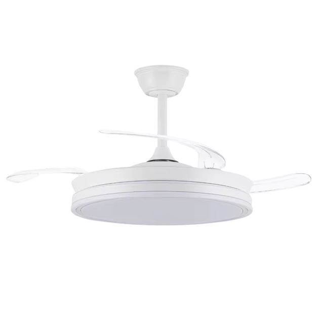 Imagen de la oferta: Akunadecor - Ventilador de techo BEST SELLER motor DC 6 velocidades, con SMART APP Tecnología Led 72W sistema CCT 7920 Lúmenes, Control remoto con temporizador, LUZ REGULABLE en color e intensidad, MEMORIA motor inverter verano/invierno ultra silencioso