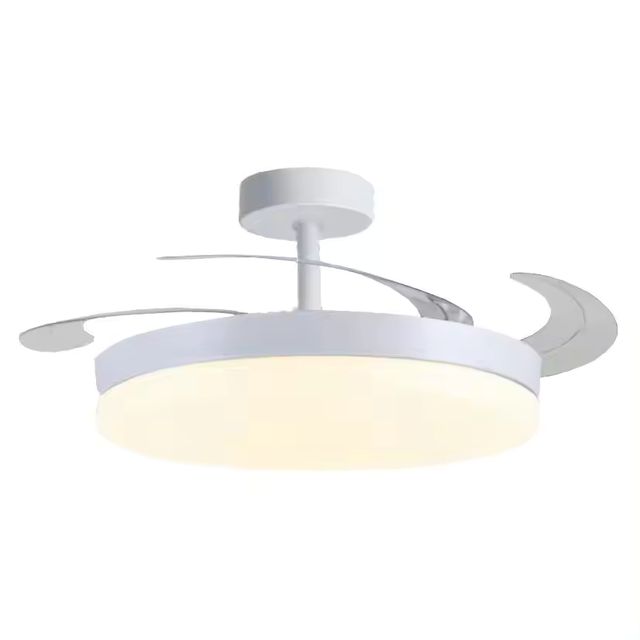 Imagen de la oferta: NARVI Ventilador de techo color Blanco, 3 Palas retráctiles, Motor DC, Luz LED 45W, Regulable en intensidad y tonalidad . Con Memoria y Mando a distancia. REF RONDA 1661 WH