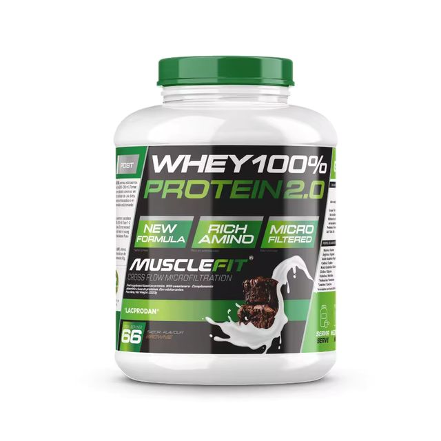 Imagen de la oferta: Whey 100% Protein 2000g - MuscleFit Concentrado de Proteína para Creación de Músculo