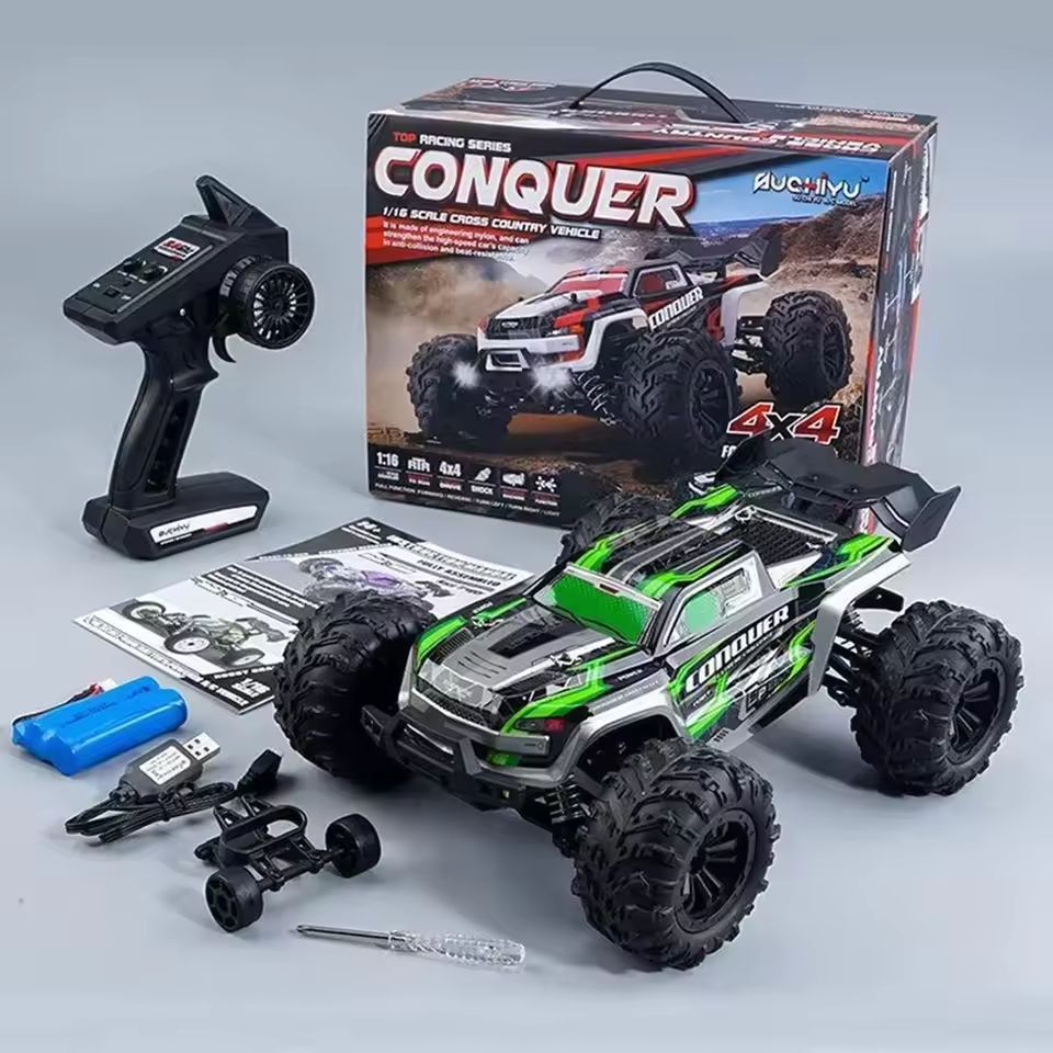 Imagen de: WLtoys-coche RC grande a escala 1:16, 50 km/h, alta velocidad, 4WD, juguete para niños, coche de Control remoto, 2,4G, todoterreno, camión monstruo, juguete RC