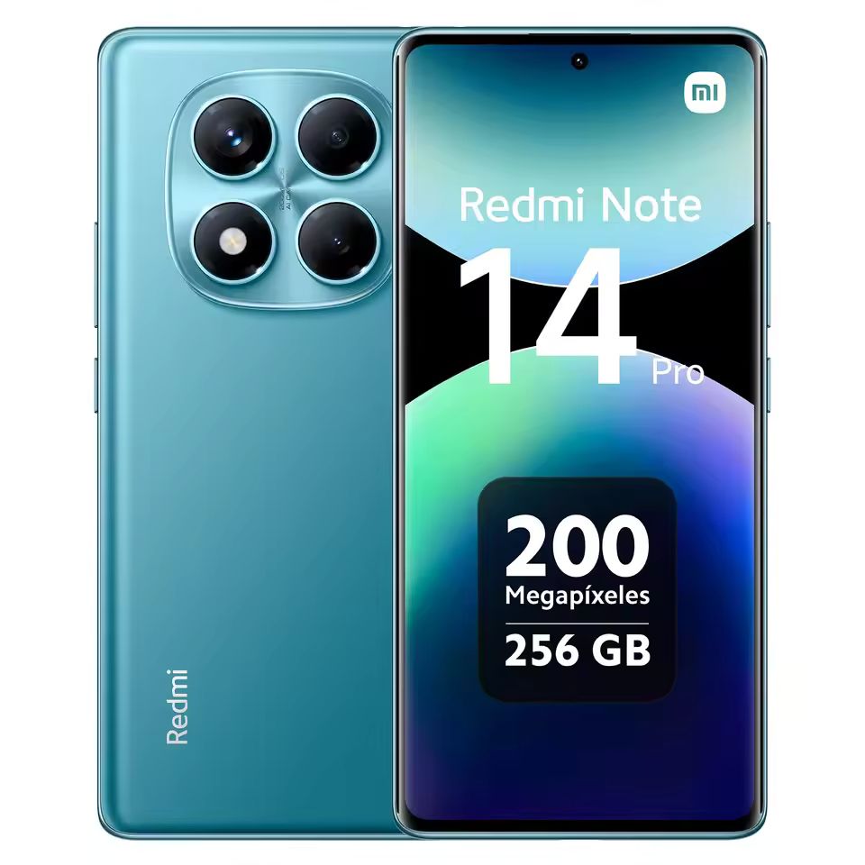 Imagen de: Xiaomi Redmi Note 14 Pro 4G Smartphone 8+256GB, Pantalla de 6.67" AMOLED FHD+ 120Hz, MediaTek Helio G100-Ultra, cámara de 200MP, Turbo Charge 45W, 5500 mAh (Versión EU)