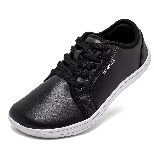 Imagen de la oferta: HOBIBEAR Zapatos minimalistas para hombres y mujeres, zapatos de punta ancha descalzos sin caída, zapatillas ligeras informales de cuero Artificial para caminar