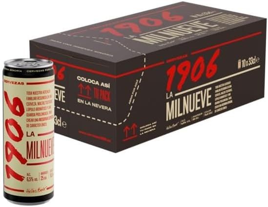 Imagen de la oferta: 1906 Reserva Especial - Cerveza Lager Extra, Frigopack de 10 Latas x 33 cl, Sabor y Aroma Tostado, Galardonada Internacionalmente, 6,5% Volumen de Alcohol