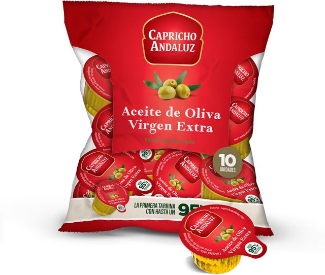 Imagen de la oferta: CAPRICHO ANDALUZ Aceite de Oliva Virgen Extra Bolsa de 10 Unidades de Monodosis de 10 ml– Porciones Individuales con Envasado Práctico Ideal para Llevar