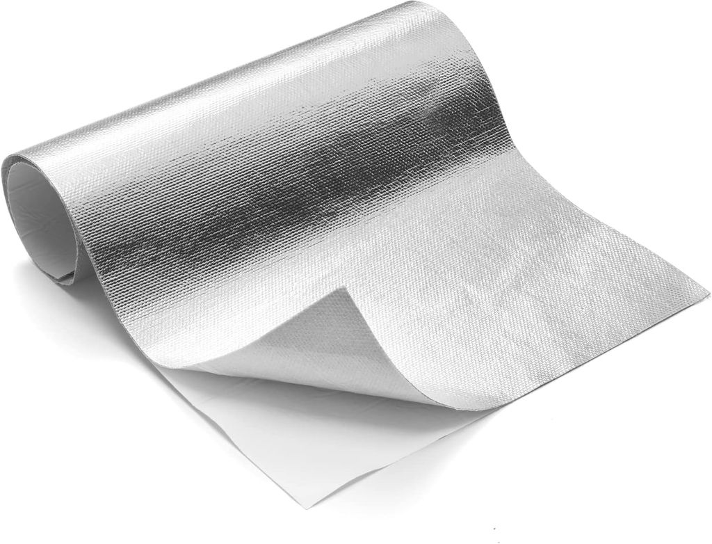 Imagen de: FLASLD Aislante Termico Adhesivo Manta térmica aluminizada de calor con respaldo adhesivo de barrera térmica de 30 x 60 cm, protección de alta temperatura del material aislante de calor cocina