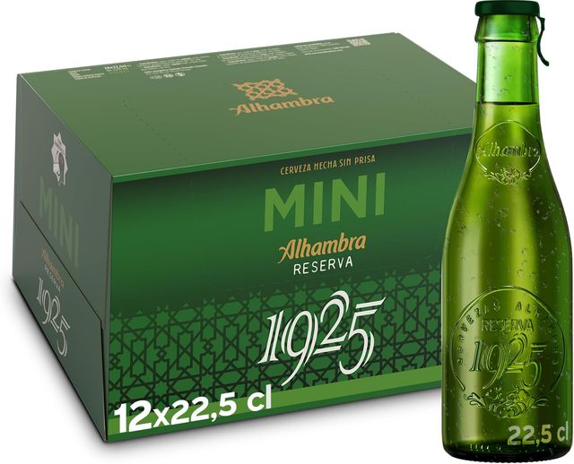 Imagen de la oferta: Alhambra Reserva 1925 Cerveza Lager Mini Pack 12 Botellas x 22,5 cl - 6,4% Vol