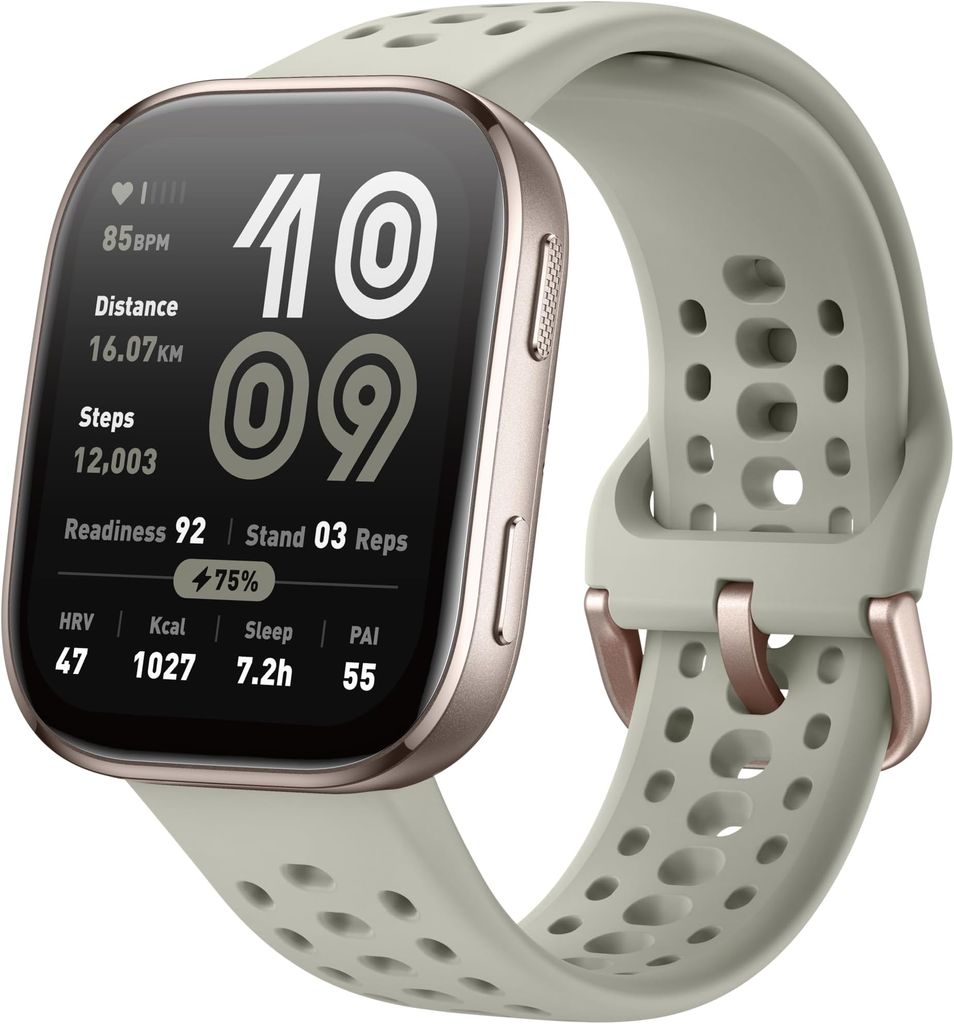Imagen de: Amazfit Bip 6 Reloj inteligente 46 mm, batería de 14 días, pantalla AMOLED 1,97", GPS, mapas, IA, llamadas y mensajes de texto por Bluetooth, rastreador sueño,140+ modos de entrenamiento,5 ATM, Piedra