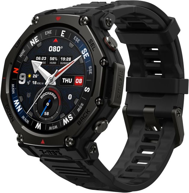Imagen de la oferta: Amazfit T-Rex 3 Pro Reloj Inteligente Outdoor 48 mm, Pantalla AMOLED de Zafiro, Bisel de Titanio, GPS de Banda Dual, Mapas Sin Conexión, Linterna Incorporada, 25 Días de Batería, para Android iPhone