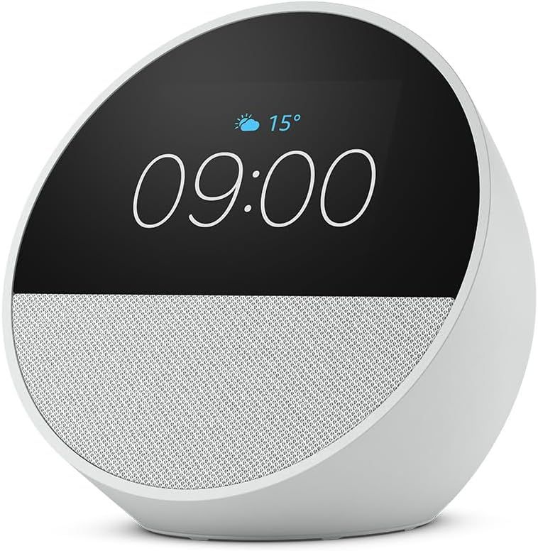 Imagen de: Amazon Echo Spot (modelo de 2024) | Despertador inteligente con sonido de calidad y Alexa | Blanco