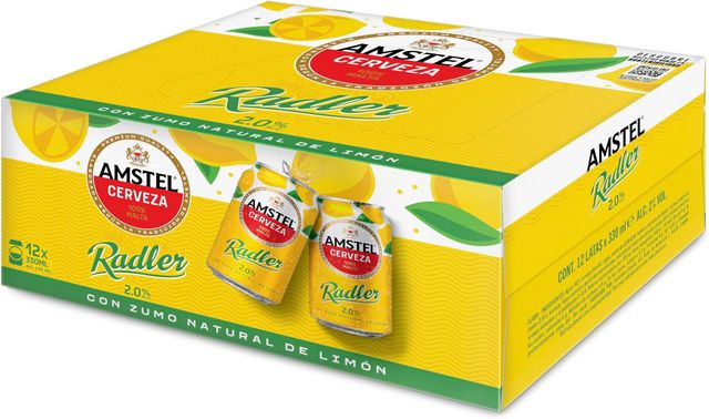 Imagen de la oferta: Amstel Radler Cerveza Limón Pack Lata, 12 x 33cl