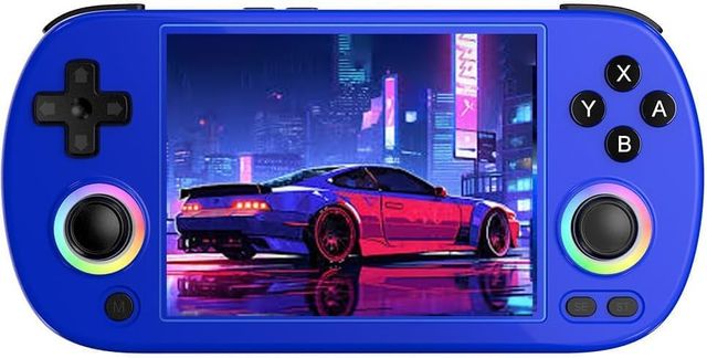 Imagen de la oferta: RG40XX H Consola de Juegos portátil, Consola de Juegos Retro con iluminación Joystick RGB, Pantalla IPS de 4 Pulgadas, Tarjeta TF 64G incorporada y Juegos 5571, Compatible con WiFi Blueto (Azul, 64G)