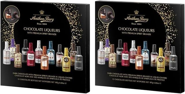 Imagen de la oferta: Anthon Berg Licores De Chocolate "drinks Time" 12 Piezas, 187 Gramo (Paquete de 2)