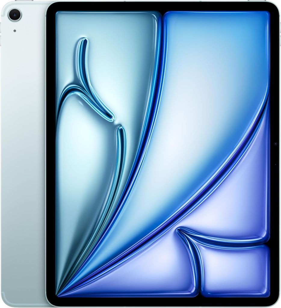 Imagen de: Apple iPad Air de 13 Pulgadas (M2): Pantalla Liquid Retina, 512 GB, cámara Frontal de 12 Mpx en Horizontal y Trasera de 12 Mpx, Wi-Fi 6E y 5G con eSIM, autonomía de Sol a Sol - Azul