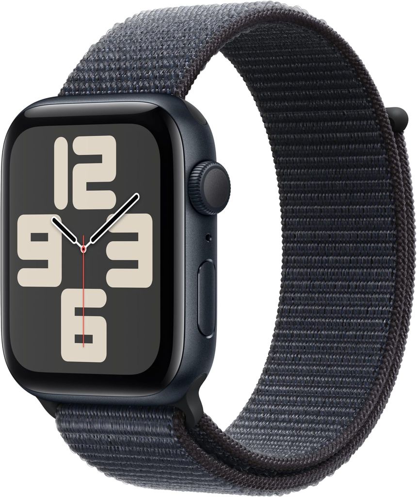 Imagen de: Apple Watch SE de 2.ª generación GPS Smartwatch con Caja de Aluminio en Medianoche de 44 mm y Correa Loop Deportiva Tinta. Monitores de entreno y sueño y Neutro en Carbono
