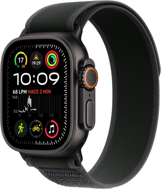 Imagen de la oferta: Apple Watch Ultra 2 GPS + Cellular Smartwatch, Reloj Deportivo con Caja de Titanio Negro Resistente de 49 mm y Correa Loop Trail Negro - Talla M/L. Monitor de entreno y Neutro en Carbono