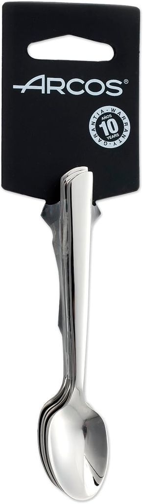 Imagen de: Arcos Serie Toscana - Juego de Cucharas Moka (6 cucharas) - Monoblock de una pieza en Acero Inoxidable 18/10 y 115 mm - Color Plata