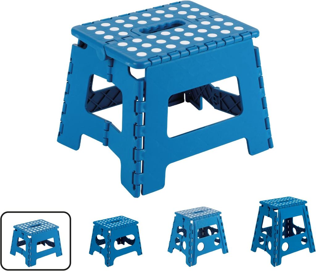 Imagen de: ARREGUI TB-022-A Taburete Plegable Cocina o Baño| Escalera Pequeña | Taburete Infantil | Banqueta | Escalón para Adultos y Niños (hasta 150Kg) | 22 cm de Altura | Azul
