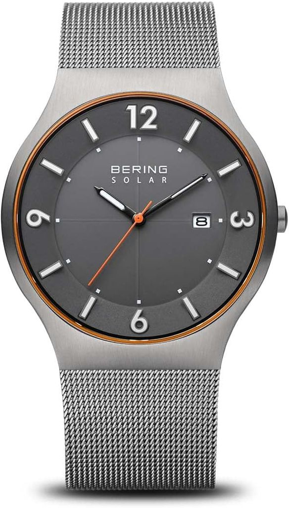 Imagen de: BERING 14440 Reloj Solar para Hombre con Caja de Acero Inoxidable de 40 mm y Esfera, Correa milanesa, Cristal de Zafiro y Resistencia al Agua de 5 ATM