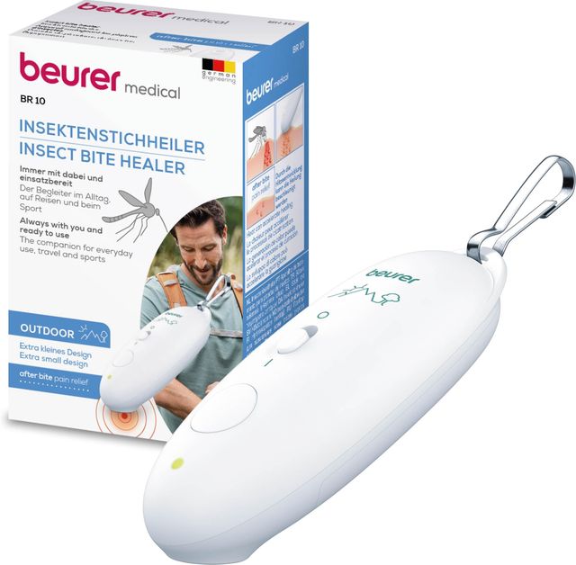 Imagen de la oferta: Beurer BR 10 Aparato contra picaduras de insectos, para el tratamiento de mordeduras y picaduras de insectos, curador de picaduras contra el picor y la hinchazón, Color Blanco, Diseño compacto
