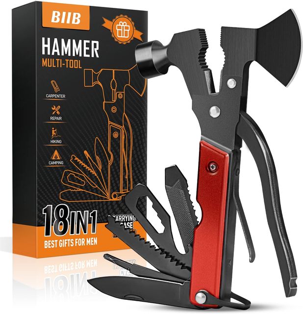 Imagen de la oferta: BIIB Regalos Originales para Hombre, Regalo Dia del Padre, 18 en 1 Multiherramienta Camping Accesorios, Dia del Padre Regalos, Regalo Cumpleaños Hombre Mujer, Regalos para Padres
