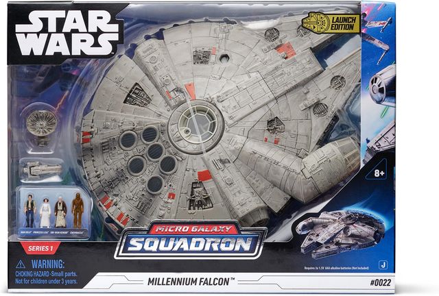 Imagen de la oferta: Bizak Star Wars Micro Galaxy Squadron, Nave Halcon Mileanrio con Lux y Sonido, Incluye 4 Figuras (62610022)