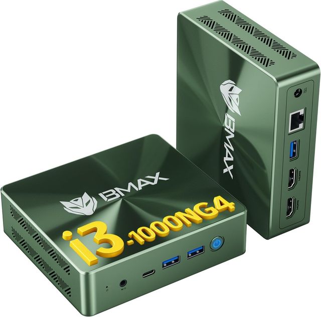 Imagen de la oferta: BMAX B6 Plus Mini PC, Intel Core i3-1000NG4(hasta 3,2GHz), 12GB LPDDR4 RAM 512GB SSD NVMe, Win-11 Triple Pantalla 4K Via Dual HDMI y Tipo-C, WiFi, BT, Mini Ordenador para Oficina, Hogar, Estudios