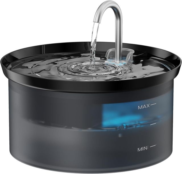 Imagen de la oferta: BMDSAE Fuente para Gatos: Fuente de Agua para Gatos Mascotas con Bomba Bebedero Gatos Filtro de Carbono Activado Mantenga el Agua Limpia, Capacidad de 2.5L, Diseño de Grifo