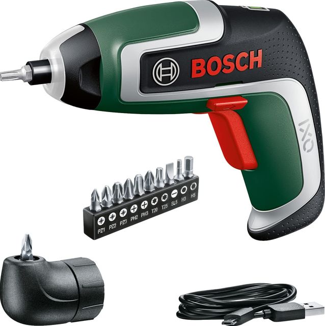 Imagen de la oferta: Bosch atornillador a batería compacto IXO set (7.ª generación; 3,6 V; 2,0 Ah; 5,5 Nm; adaptador de atornillado en ángulo; con cable micro USB; atornilla hasta 190 tornillos; en caja) – Amazon Edición