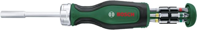 Imagen de la oferta: Bosch Destornillador de carraca con 12 puntas (alto par para un atornillado eficiente y de alta intensidad; depósito de puntas emergente; incluye 12 puntas; portapuntas magnético) - Amazon Edition