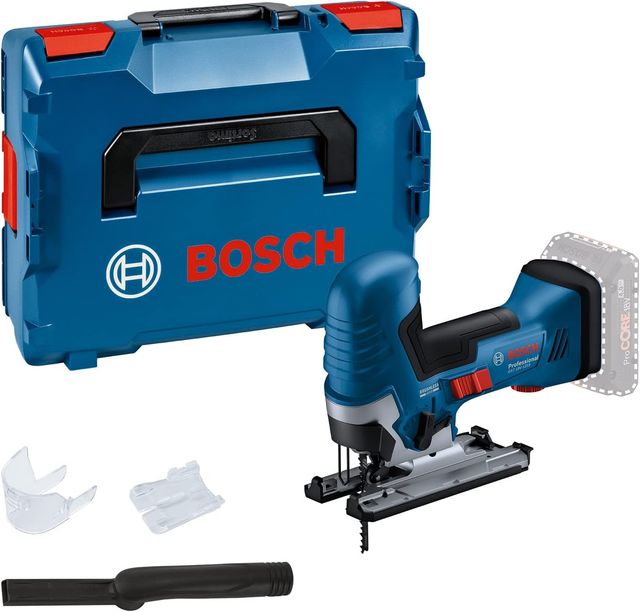 Imagen de la oferta: Bosch Professional 18V System sierra de calar GST 18V-125 S (ideal para cortes curvos y transversales, soporte para cuchilla SDS, incl. 1 hoja de sierra, set de aspiración, en L-BOXX)