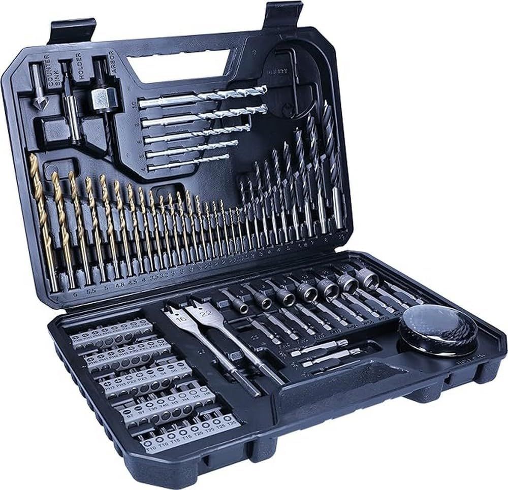 Imagen de: Bosch Profesional Set de brocas y puntas de atornillar de 103 unidades Titanium, madera, piedra y metal, accesorios para herramientas de perforación y atornillado