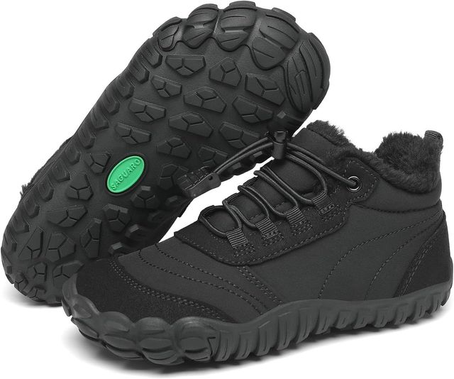 Imagen de la oferta: Botas de Nieve Niño Barefoot Zapatillas Niña Cómodas y Abrigadas Antideslizante Botas de Invierno Gr.26-36