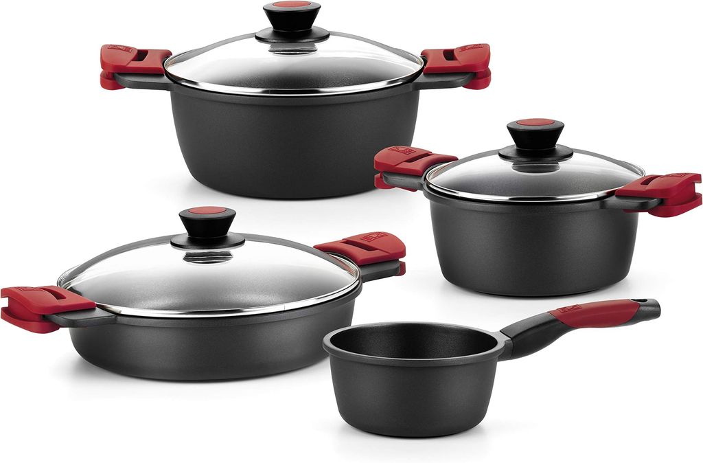 Imagen de: BRA Premiere Batería 7 Piezas Aluminio Fundido Antiadherente, apta para todo tipo de Cocinas e Inducción