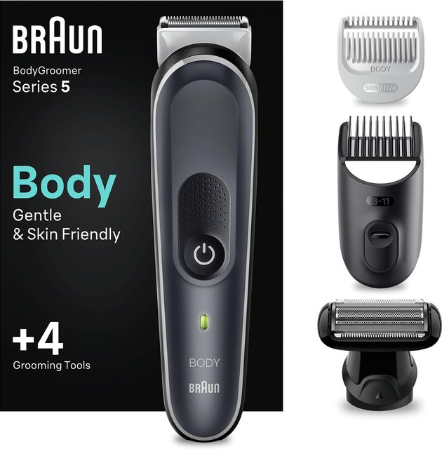 Imagen de la oferta: Braun Recortadora Corporal Para Hombre Series 5, Depilación Masculina Para Todo El Cuerpo Sin Esfuerzo, Cortapelos Hombre Resistente Al Agua Con 100 Min De Autonomía, 5370