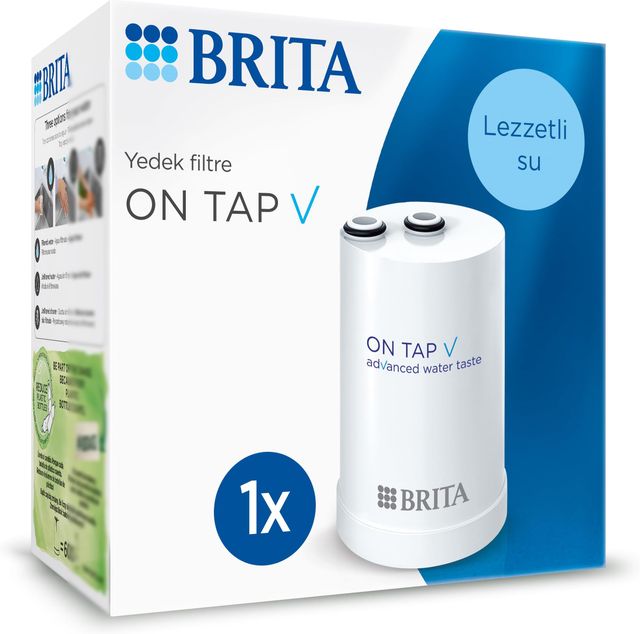 Imagen de la oferta: BRITA ON TAP V (600L) Cartucho de recambio de filtro de agua - para agua sostenible de buen sabor, reduce las micro partículas, PFAS, los metales pesados y otras sustancias que alteran el sabor