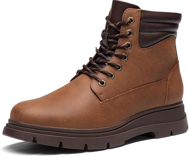 Imagen de la oferta: Bruno Marc Botas Moto Cordones Hombre Botas Chukka Vestir Invierno con Cremallera y Suela Antideslizante
