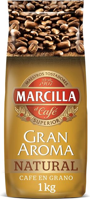 Imagen de la oferta: Marcilla Café Grano Gran Aroma | Natural | 1000g