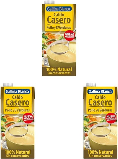 Imagen de la oferta: Caldo Casero de Pollo y 8 Verduras 100% Natural Gallina Blanca 1 l (Paquete de 3)