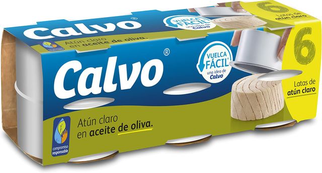 Imagen de la oferta: Calvo Atún Claro en Aceite de Oliva Pack6 x 65g