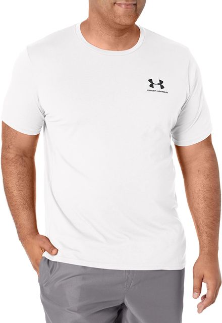 Imagen de la oferta: Under Armour Hombre Camiseta Sportstyle En El Pecho Izquierdo, Charcoal Medium Heather/Black