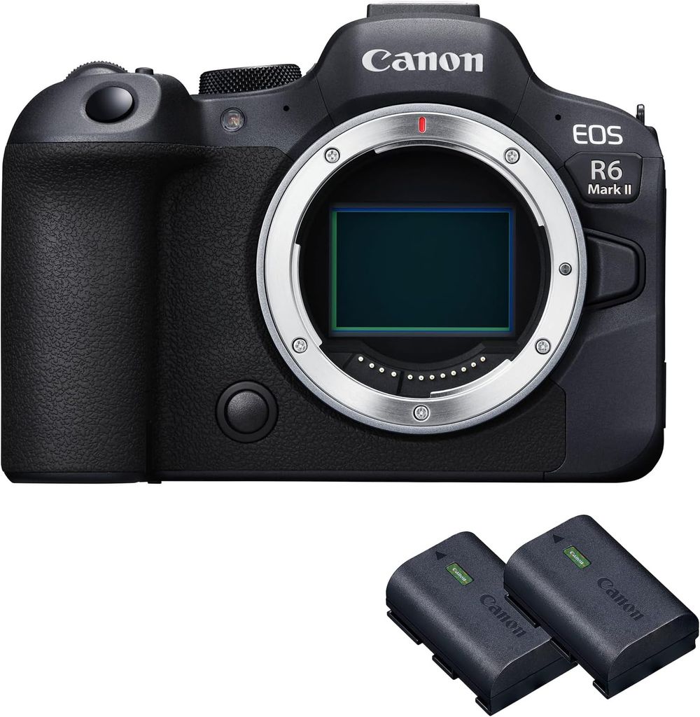 Imagen de: Canon EOS R6 Mark II Full Frame Mirrorless Body Solo + 2X Baterías (Kit de Batería Adicional) | 24,2 megapíxeles, 4K 60p, IS de hasta 8 Pasos y Enfoque automático Dual Pixel CMOS Auto Focus II
