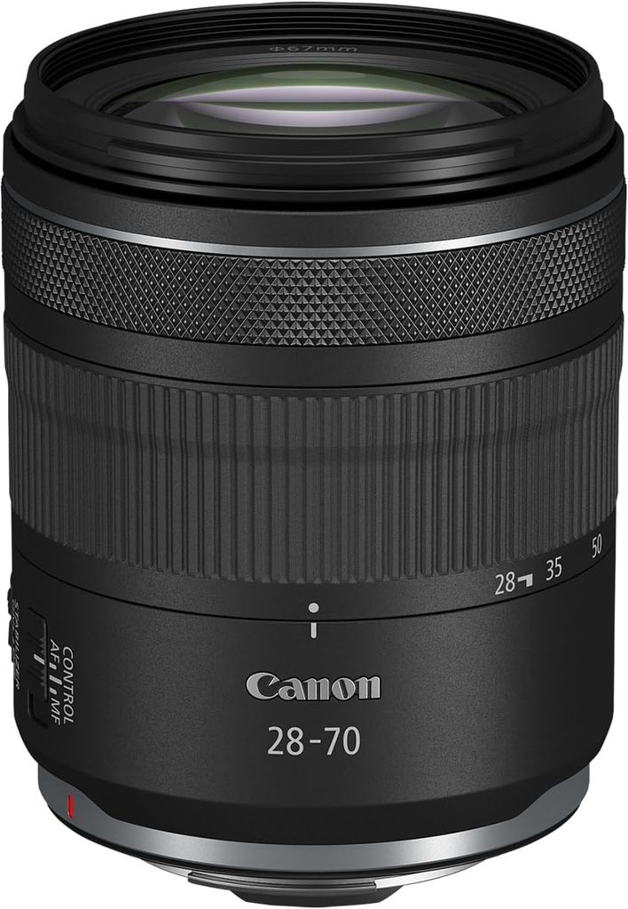 Imagen de: Canon Objetivo zoom estándar RF 28-70mm F2.8 IS STM para cámaras del sistema EOS R con estabilizador de imagen de 5,5 pasos sellado contra las inclemencias meteorológicas y un diseño compacto y ligero