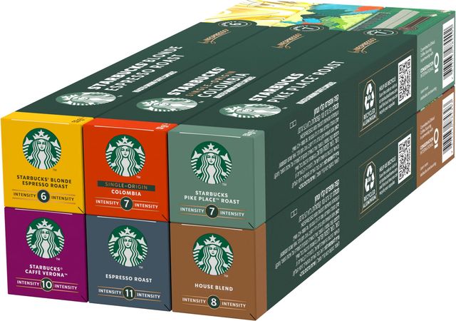 Imagen de la oferta: STARBUCKS Paquete Variado de Nespresso, Cápsulas de Café de Diferentes Intensidades 6 x 10 (60 Cápsulas) - Exclusivo de Amazon